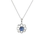 Sapphire Sterling Silver Pendant 