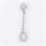 18K White Gold 0.33CT Diamond Estate Pendant -PNR-