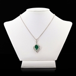 App: $38,520 5.59ct Zambian Emerald and 1.25ctw Diamond Platinum Pendant (GIA CERTIFIED) (Vault_R48) 