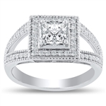 App: $11,433 0.71ct VS2 CLARITY E COLOR CENTER Diamond Platinum Ring (1.00ctw Diamonds) GIA CERTIFIED (Vault_R48) 