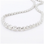 App: $147,378 32.11ctw F to G COLOR I1 to I2 CLARITY Diamond Platinum Tennis Necklace (Vault_R48) 