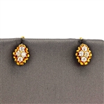 14K Yellow Gold 0.70CT Diamond Earrings -PNR-