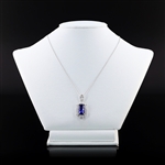 App: $26,490 7.90ct Tanzanite and 0.95ctw Diamond Platinum Pendant (GIA CERTIFIED) (Vault_R50) 