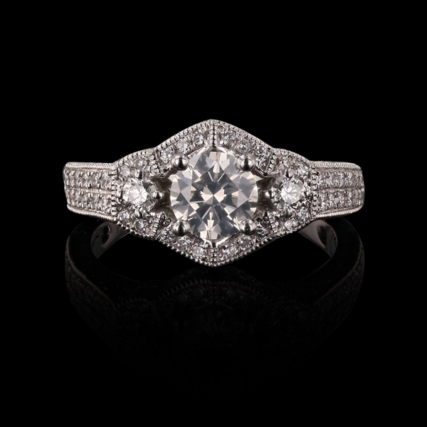 App: $13,060 0.77ct SI2 CLARITY CENTER Diamond Platinum Ring (1.62ctw Diamonds) EGL USA CERTIFIED (Vault_R50) 