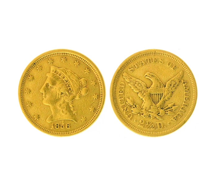 1856 $2.50 U.S. Liberty Head Gold Coin