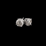 2.01CT Round Brilliant Cut Diamond Earrings(VG B-28)