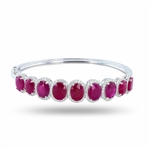 App: $37,114 18.44ctw BURMESE Ruby and 1.34ctw Diamond Platinum Bangle (GIA CERTIFIED) (Vault_R50) 