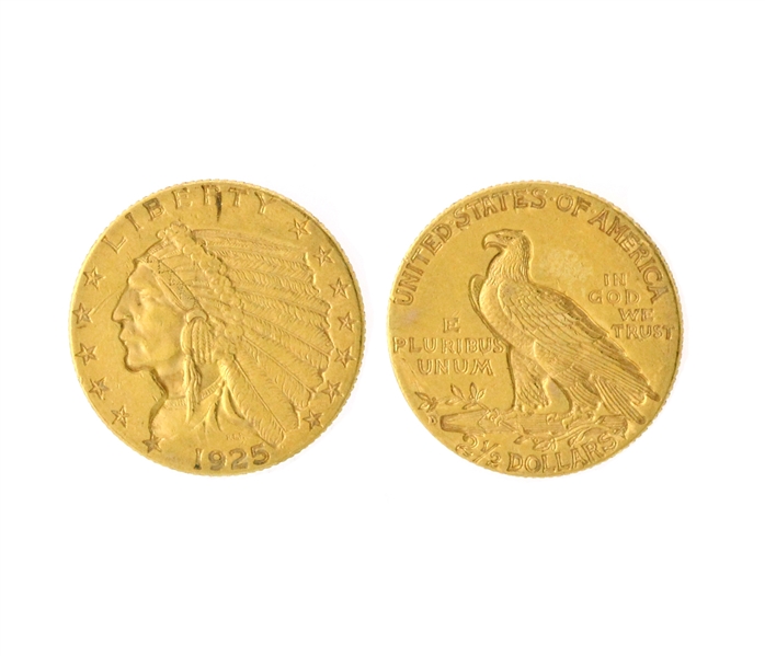 1925-D $2.50 U.S. Indian Head Gold Coin