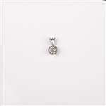 14KT. White Gold, 1.04CT Round Cut Diamond Pendant