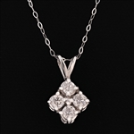 14KT Gold 0.60CT Diamond Pendant + Chain