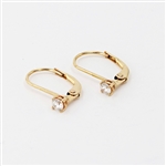 14K Yellow Gold 0.42CT Diamond Dangle Earrings -PNR-