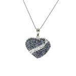 Sapphire Sterling Silver Pendant 