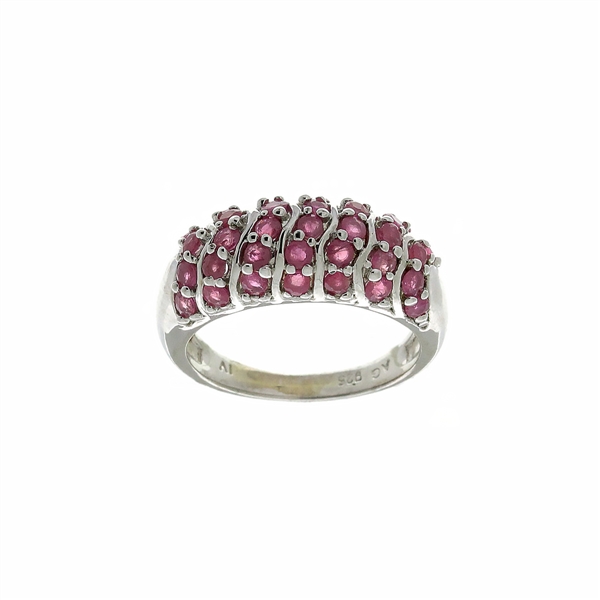 Ruby Gemstone 925 Sterling Silver Size 7 Ring 