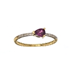 14KT. Gold, 0.40CT Ruby And Diamond Ring