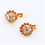 14K Yellow Gold 0.60CT Diamond Earrings -PNR-