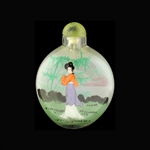 Outstanding Chinese Reverse Painted Perfume Bottle Exquisite Quality!