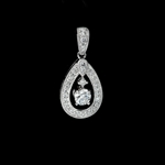 18KT White Gold, 0.56CT Round Brilliant Cut Diamond Pendant (VGN B-144)