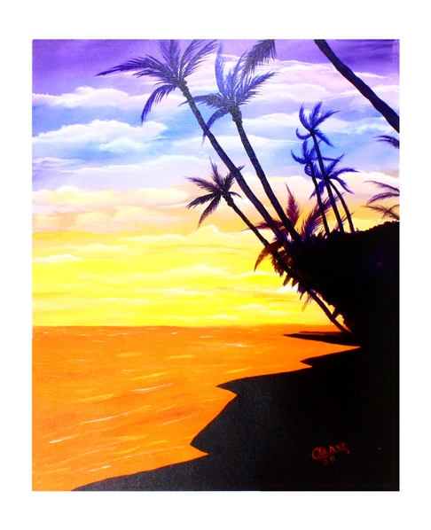 Kaanapali Sunset Glow - Canvas Giclée, 16" x 20", Print