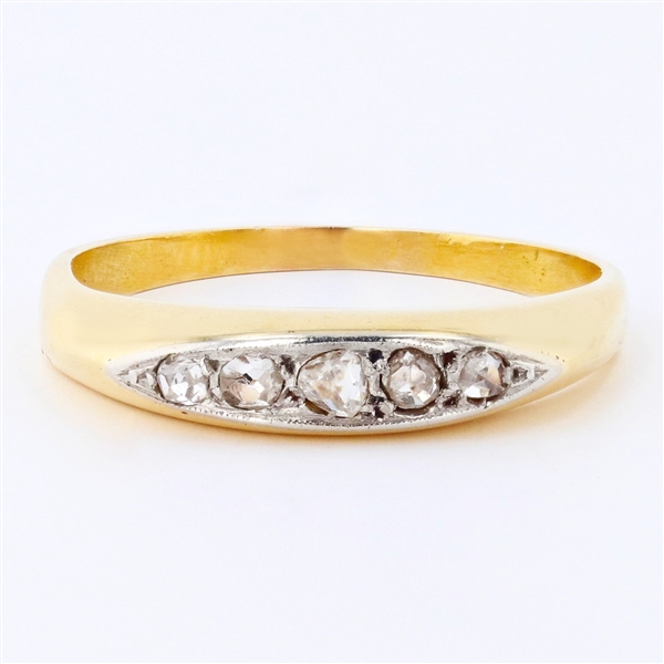 14K Yellow Gold 0.50CT Diamond Antique Ring -PNR-