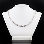 20.49ctw Diamond 18K White Gold Tennis Necklace (Vault_R51) 