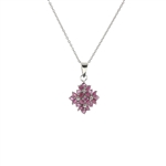 Ruby Sterling Silver Pendant 