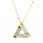 18KT White/Yellow Gold 0.34CT Diamond Pendant -PNR-