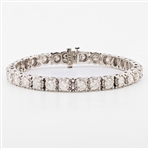 9.67ctw Diamond 14K White Gold Tennis Bracelet (Vault_R51) 