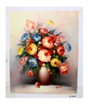 Oil Painting On Canvas - Flowers in a Vase- 24x27