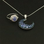 Tanzanite Ring size 8 and Pendant Sterling Silver Collection 