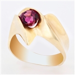 14K Yellow Gold 2.50CT Pink Tourmaline Ring -PNR-