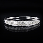 4.82ctw E - F COLOR VS1 - SI1 CLARITY Diamond 14K White Gold Bangle (Vault_R51) 