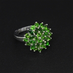 Chrome Diopside 925 Sterling Silver Size 7 Ring 