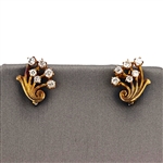 14K Yellow Gold 0.80CT Diamond Earrings -PNR-