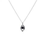 Sapphire Sterling Silver Pendant 