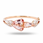 20.46ctw Morganite and 1.54ctw Diamond 14K Rose Gold Bangle (Vault_R52) 