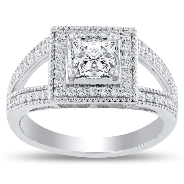 0.71ct VS2 CLARITY E COLOR CENTER Diamond Platinum Ring (1.00ctw Diamonds) GIA CERTIFIED (Vault_R52) 