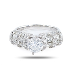 1.52ct H COLOR I1 CLARITY CENTER Diamond Platinum Ring (3.30ctw Diamonds) (Vault_R52) 