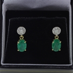 Emerald Set! Approx 2.75CTW Emerald Ring with Pendant and Earrings! 14KT Yellow Gold with Diamonds! (Vault_Q)