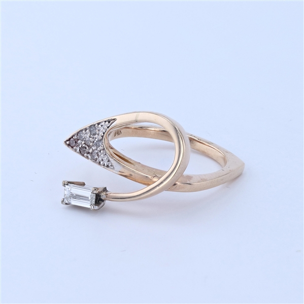 14KT Yellow Gold Diamond Ring -PNR-