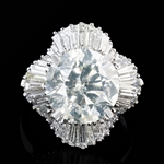 6.81ct CENTER Diamond Platinum Ring (9.48ctw Diamonds) (Vault_R52) 