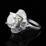 6.81ct CENTER Diamond Platinum Ring (9.48ctw Diamonds) (Vault_R52) 