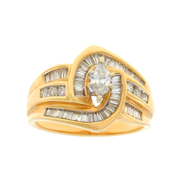 14KT Yellow Gold 1.18CT Diamond Unity Ring -PNR-