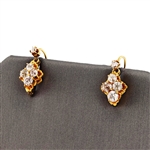 14K Yellow Gold 1.70CT Diamond Earrings -PNR-