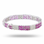 11.92ctw Ruby and 2.72ctw Diamond Platinum Bracelet (Vault_R52) 