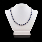 31.58ctw Blue Sapphire and 3.66ctw Diamond Platinum Necklace (Vault_R52) 