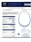 31.58ctw Blue Sapphire and 3.66ctw Diamond Platinum Necklace (Vault_R52) 