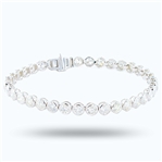 8.77ctw G to I COLOR SI3 to I2 CLARITY 14K White Gold Tennis Bracelet (Vault_R52) 