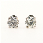 2.99ctw Diamond 18K White Gold Stud Earrings (Vault_RR02) 