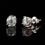 2.99ctw Diamond 18K White Gold Stud Earrings (Vault_RR02) 