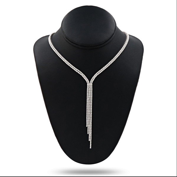 7.33ctw Diamond 18K White Gold Necklace (Vault_RR02) 